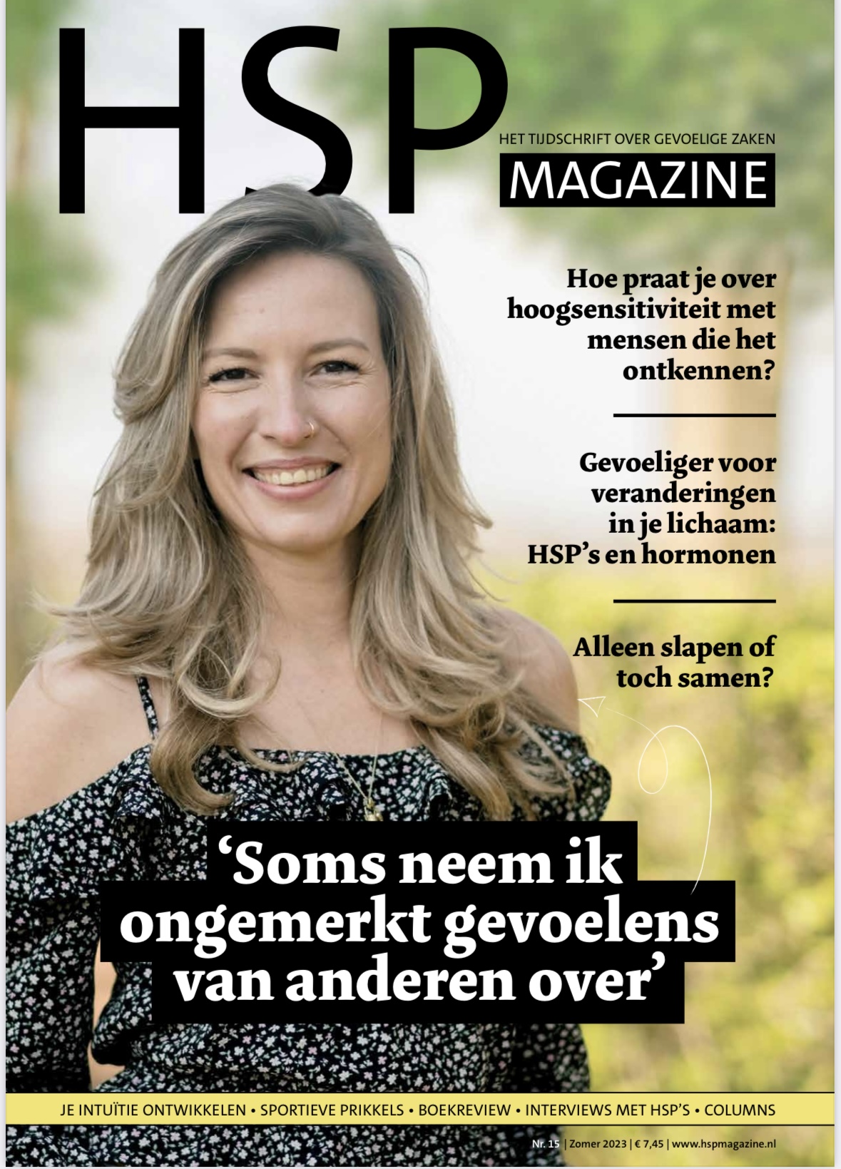 Sheela van By Sheela op de cover van HSP Magazine